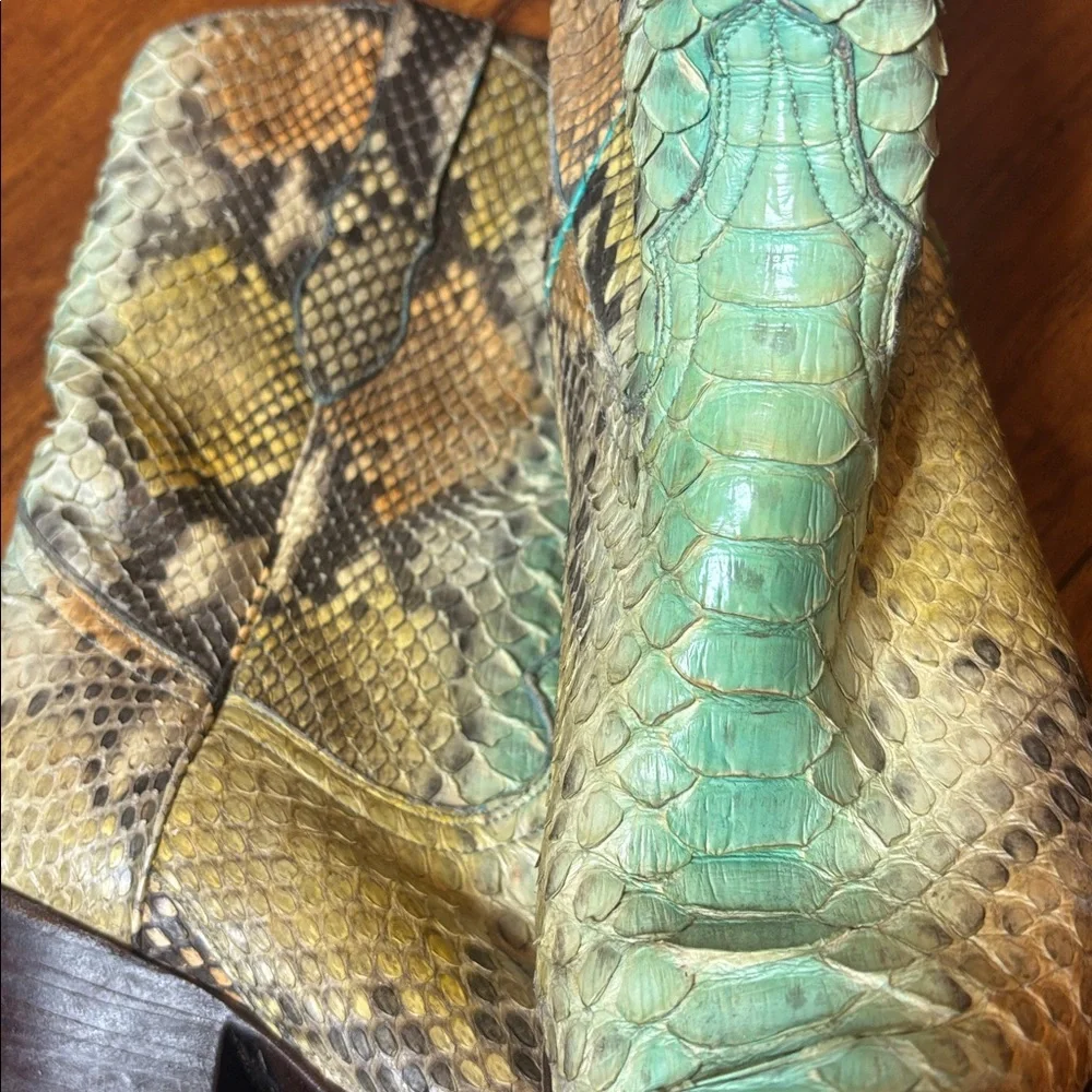 Old Gringo for BOOT STAR Hand Dyed Python Cowboy Boots! - Picture 10 of 12